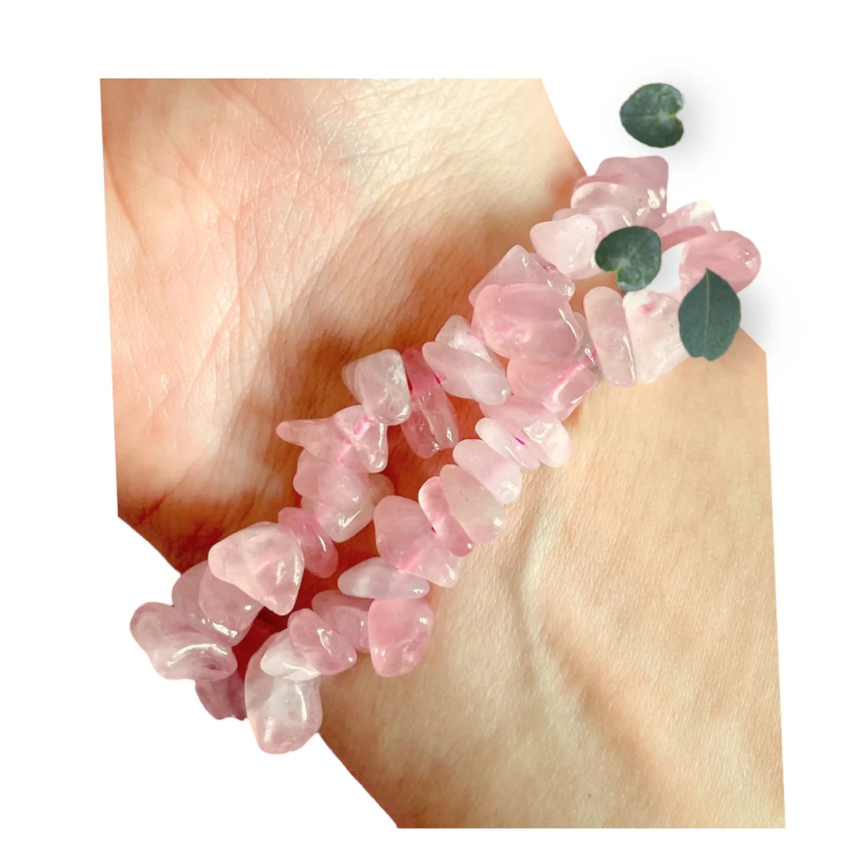 Rose Quartz Crystal Chip Bracelets Makuwa Swim Wear