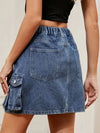High Waist Denim Skirt Trendsi