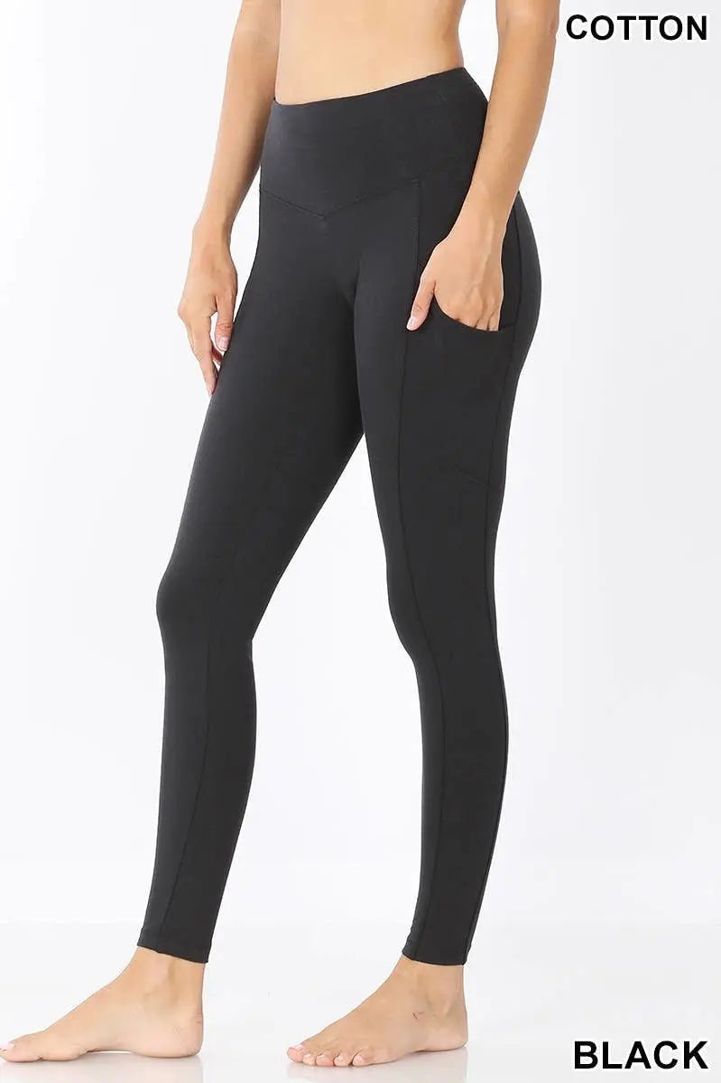 Vanilla Monkey - Wide Waistband Pocket Full Length Leggings Makuwa Swim Wear