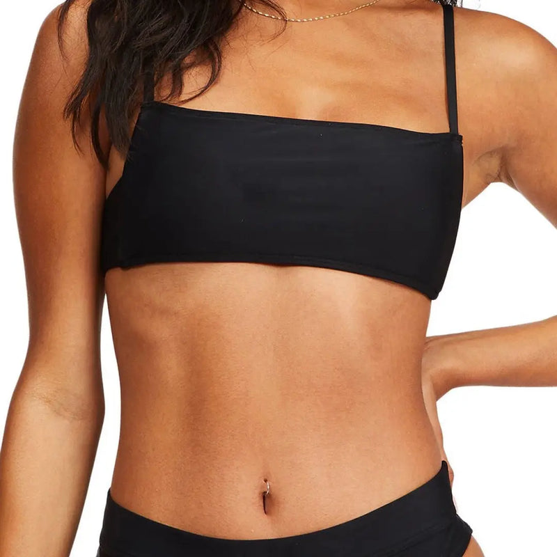 Billabong Sol Searcher Square Bralette Bikini Top in Black Pebble Billabong