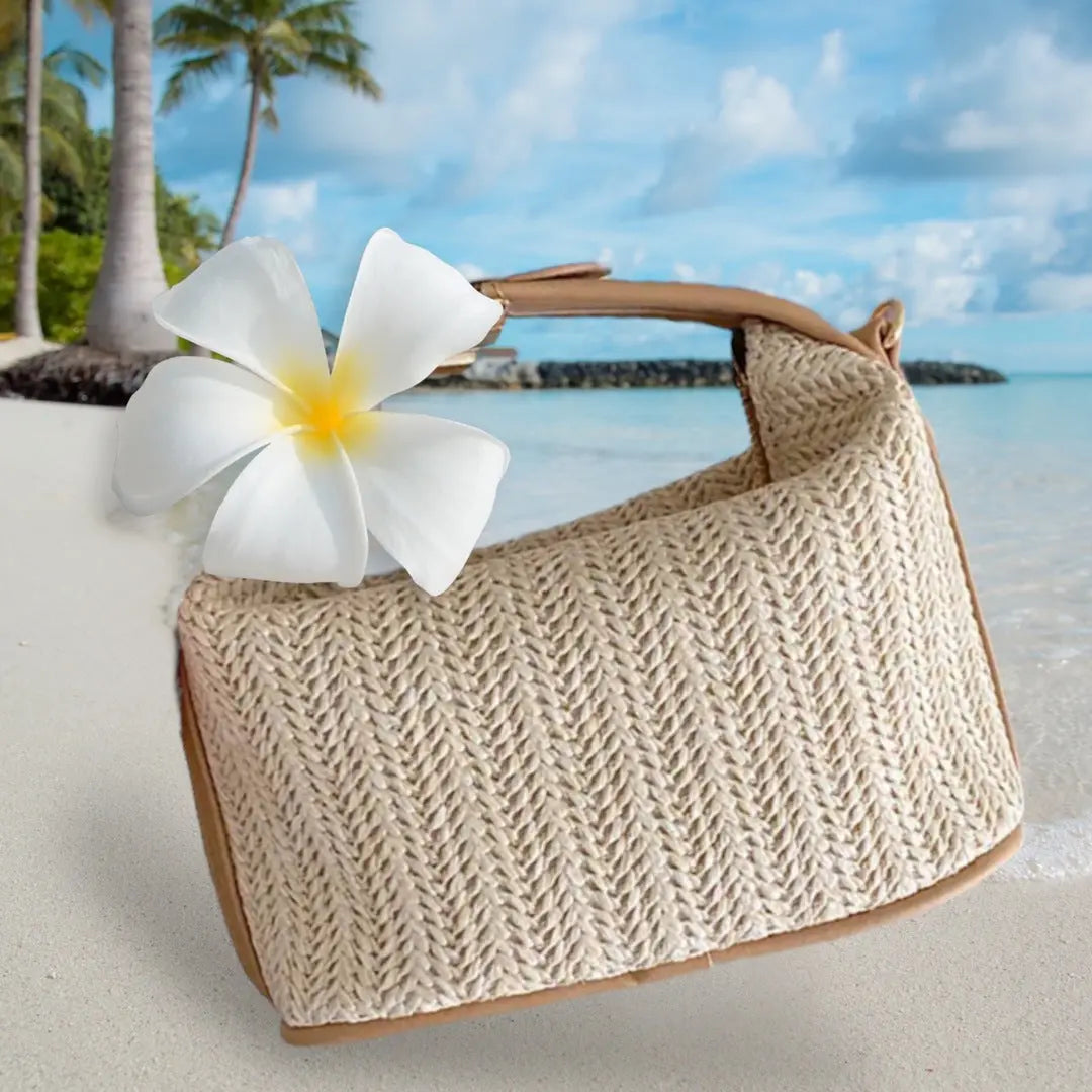 Bohemian Fashion Small Knitting Straw Shoulder Bags Makuwa Swim Wear