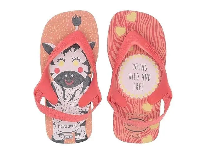 Havaianas Kids Baby Pets Sandals (Toddler) (Silk Rose/Coral New) Kid's Shoes Havaianas