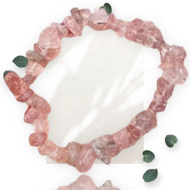 Strawberry Quartz Chip Bracelet Makuwa Swim Wear