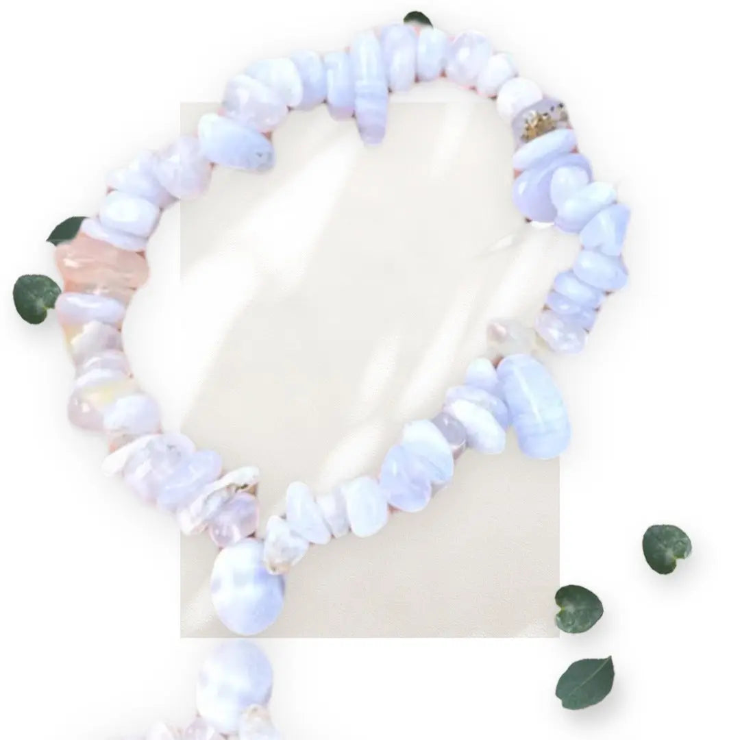 Blue Lace Agate Chip Bracelet Makuwa Swim Wear