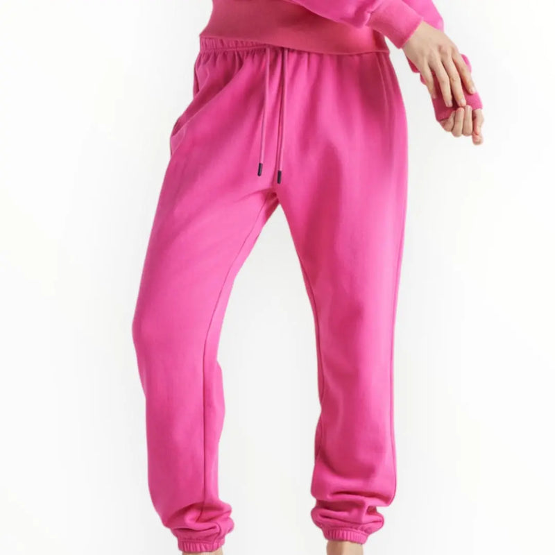 EY Pink French Terry Joggers Electric Yoga