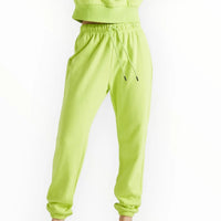 EY Lime French Terry Joggers Electric Yoga