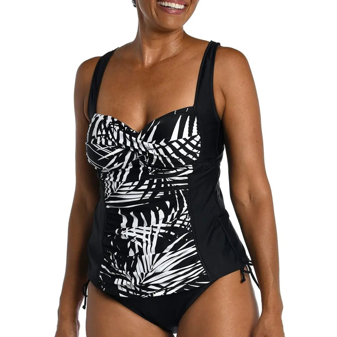 Maxine of Hollywood Over the Shoulder Shirred Tankini Swimsuit Top Maxine of Hollywood