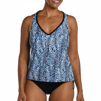 Maxine of Hollywood Women S Standard V-Neck Racer Back Tankini Swimsuit Top Makuwa Swim Wear