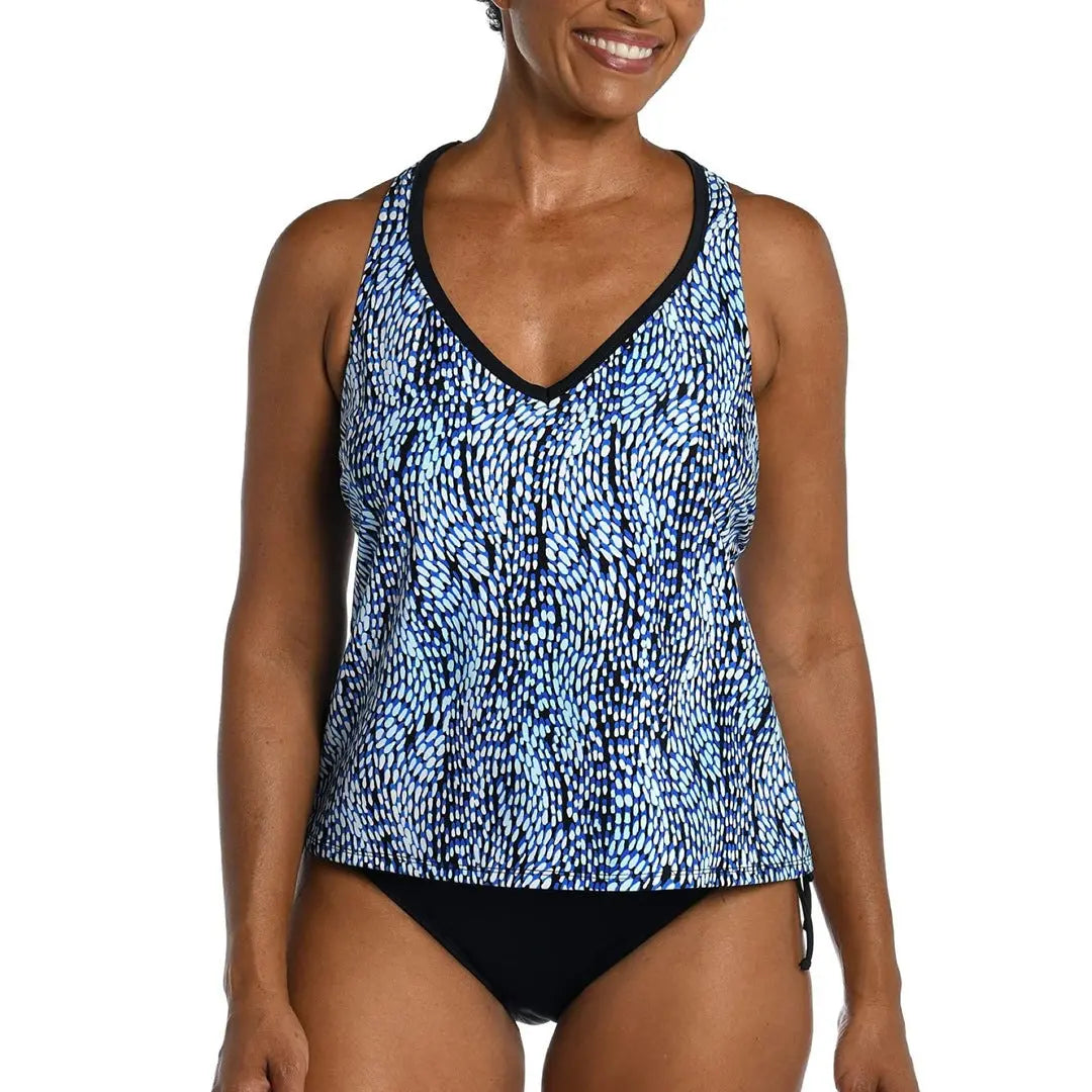 Maxine of Hollywood Women S Standard V-Neck Racer Back Tankini Swimsuit Top Makuwa Swim Wear