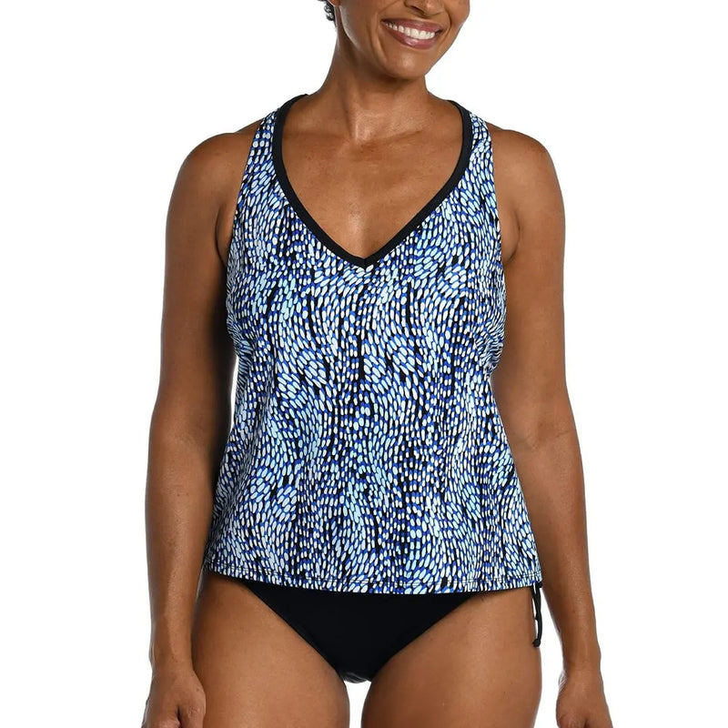 Maxine of Hollywood Women S Standard V-Neck Racer Back Tankini Swimsuit Top Makuwa Swim Wear