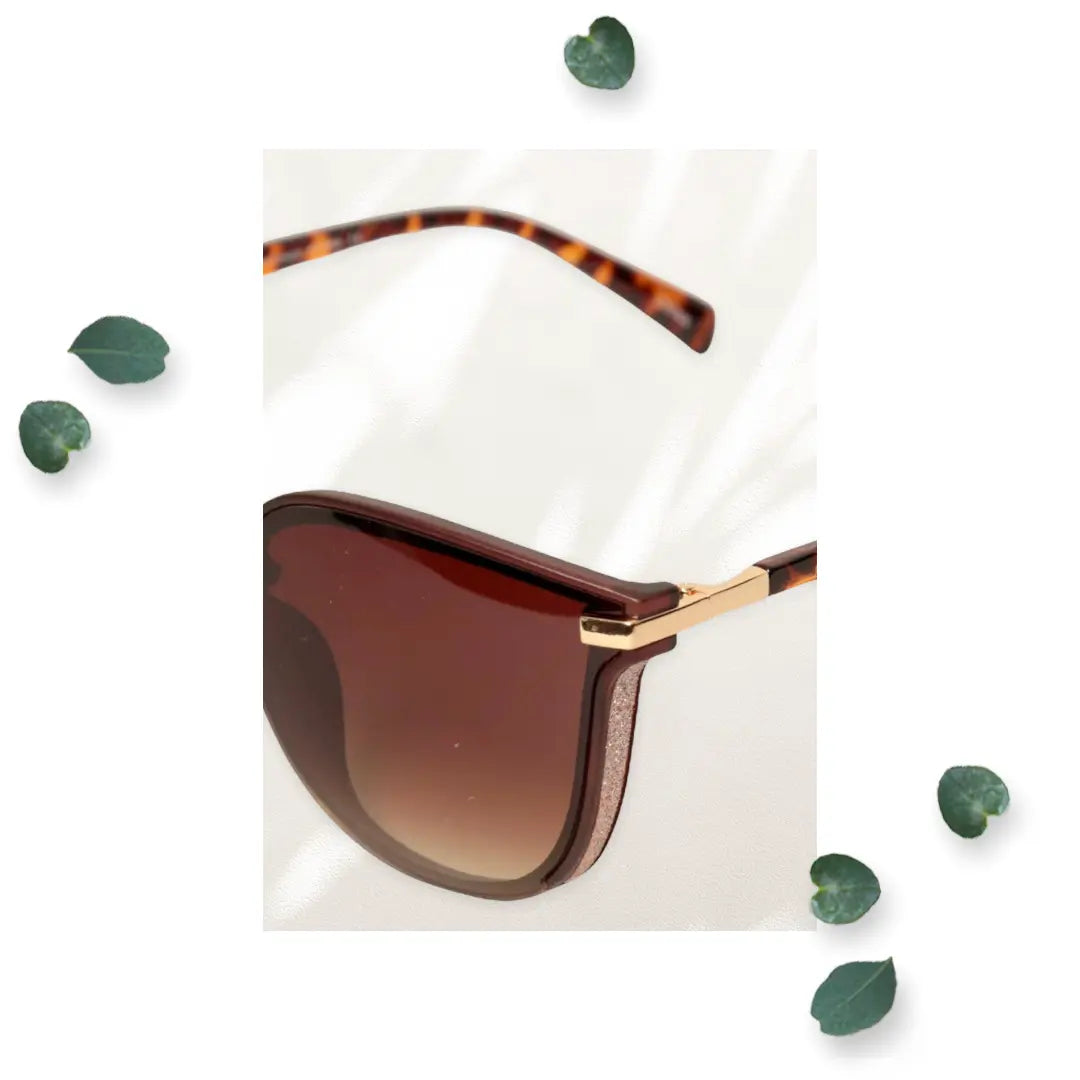 Women’s Glitter Square Sunglasses Makuwa Swim Wear LLC