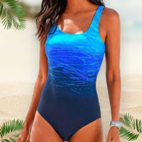 Fitness Push Up Cross One-piece Beach Bathing Suit Makuwa Swim Wear