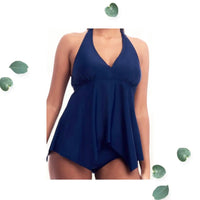 CG Navy Handkerchief Tankini Top Cover Girl