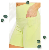 Aqua Activewear Leggings Shorts Seam Detail Makuwa Swim Wear