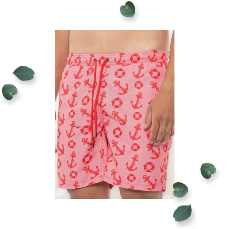 Red Anchor Swim Trunks Men's Mr.Swim