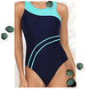 Women’s Color Blocking Sporty One-Piece Swimsuit Makuwa Swim Wear