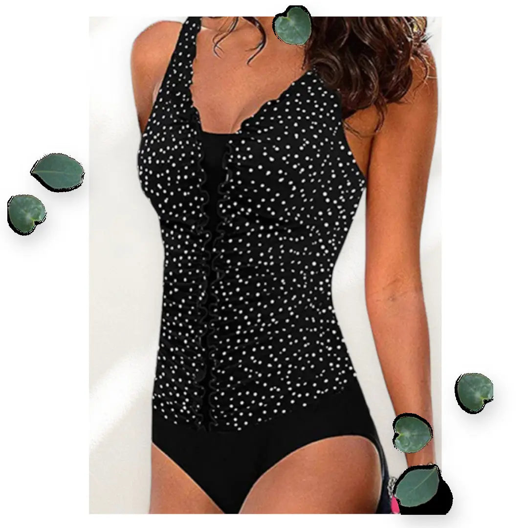 Women’s Small Poca Dot One-piece Swimwear Plus Size Makuwa Swim Wear