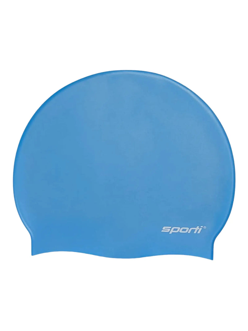 Sporti Blue Silicone Swim Cap Sporti