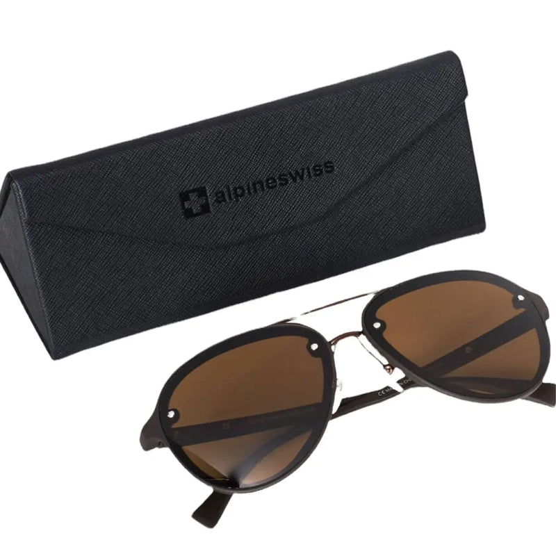 Men’s Polarized Aviator Sunglasses Alpine Swiss