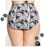 Club Swim Caribbean Palms Plus Size Ultra High Waist Swim Brief Bottom Club Swim