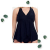 CG Black Handkerchief Tankini Top Cover Girl