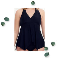 CG Black Handkerchief Tankini Top Cover Girl