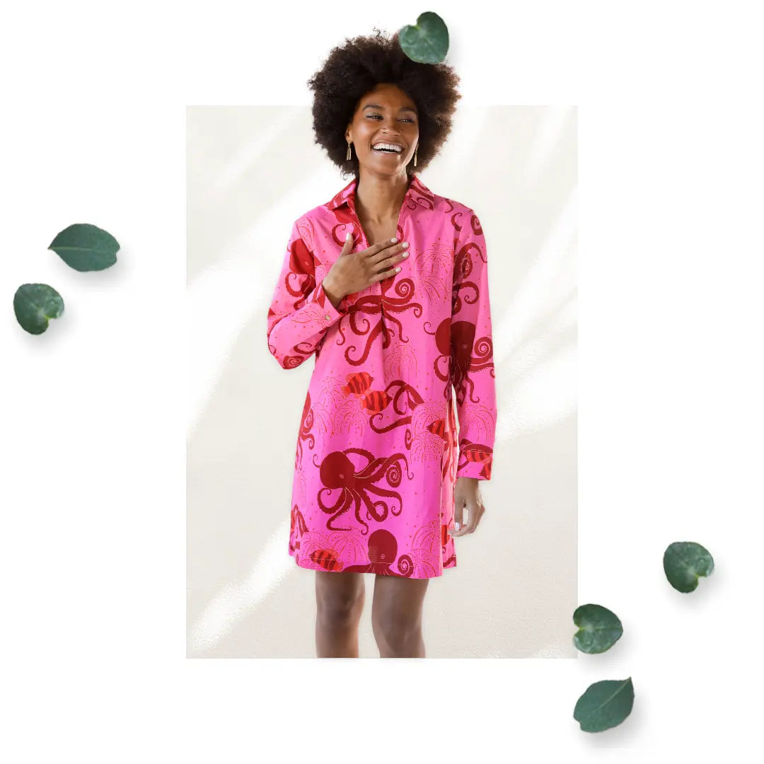 Women’ Octopus Long Sleeve Tunic Makuwa Swim Wear LLC