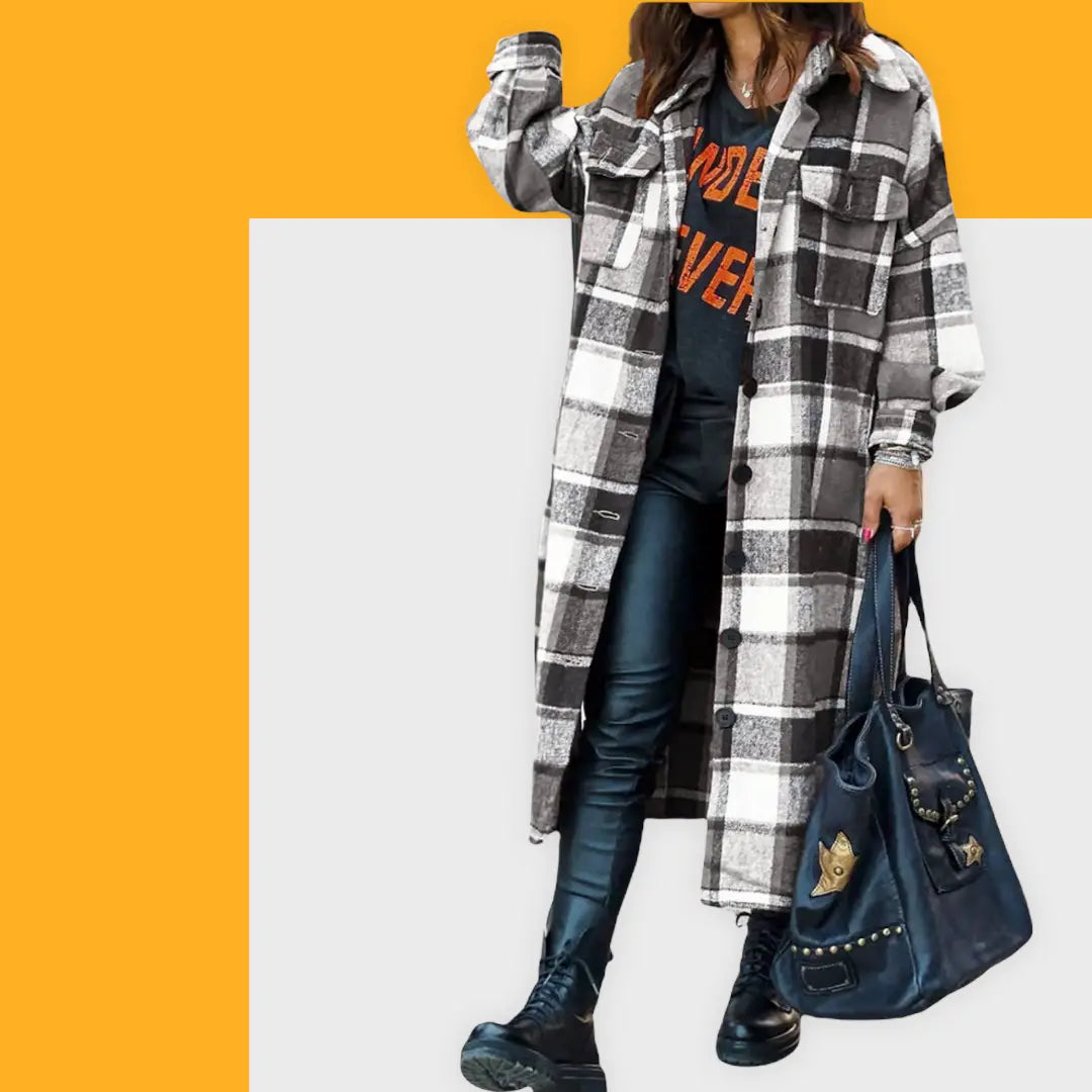 Plaid Flannel Shacket Jacket - Makuwa Swim Wear