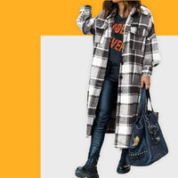 Plaid Flannel Shacket Jacket - Makuwa Swim Wear