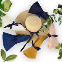 Floppy Board Brim  Women Fordable Bowknot Straw Hat Outdoor Research