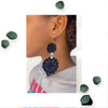 Amani’s Black Crochet Daisy Stone Earrings WearMSW