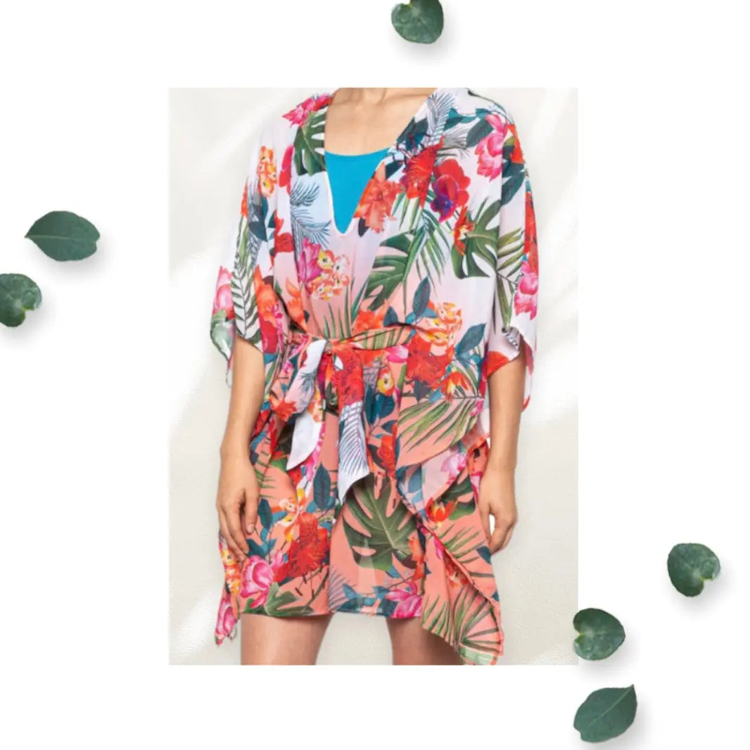 La Blanca Tropical Flowers Cover Up Dress La Blanca