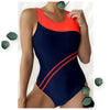 Women’s Color Blocking Sporty One-Piece Swimsuit Makuwa Swim Wear