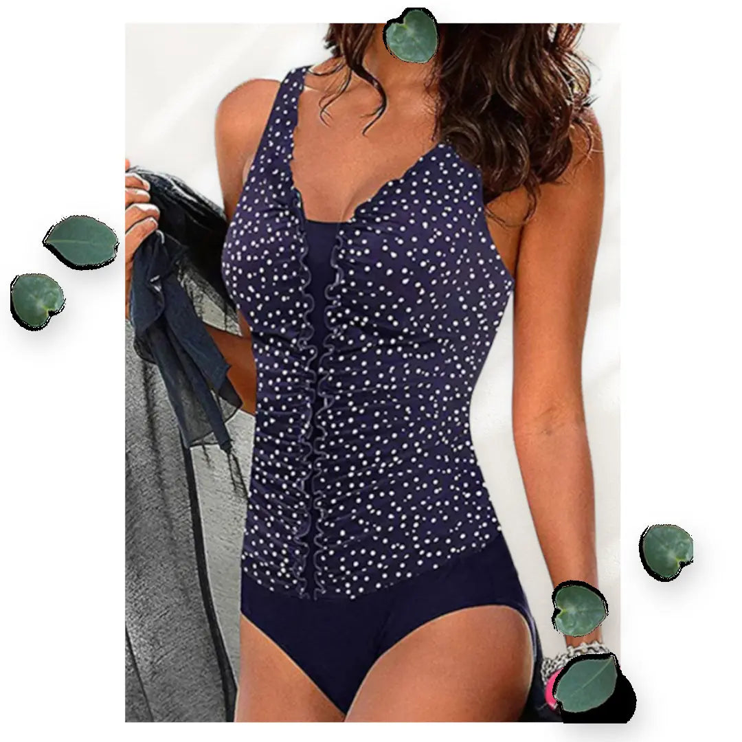 Women’s Small Poca Dot One-piece Swimwear Plus Size Makuwa Swim Wear
