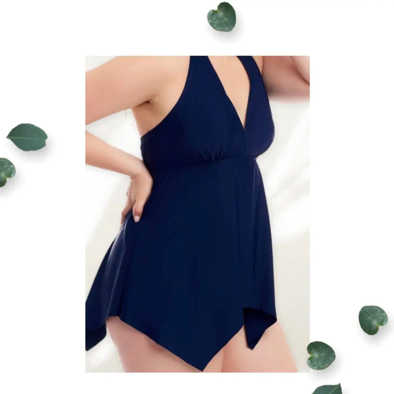 CG Navy Handkerchief Tankini Top Cover Girl