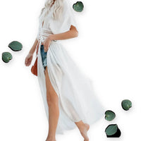 White Maxi Waist Lace Cover Up One Size WearMSW