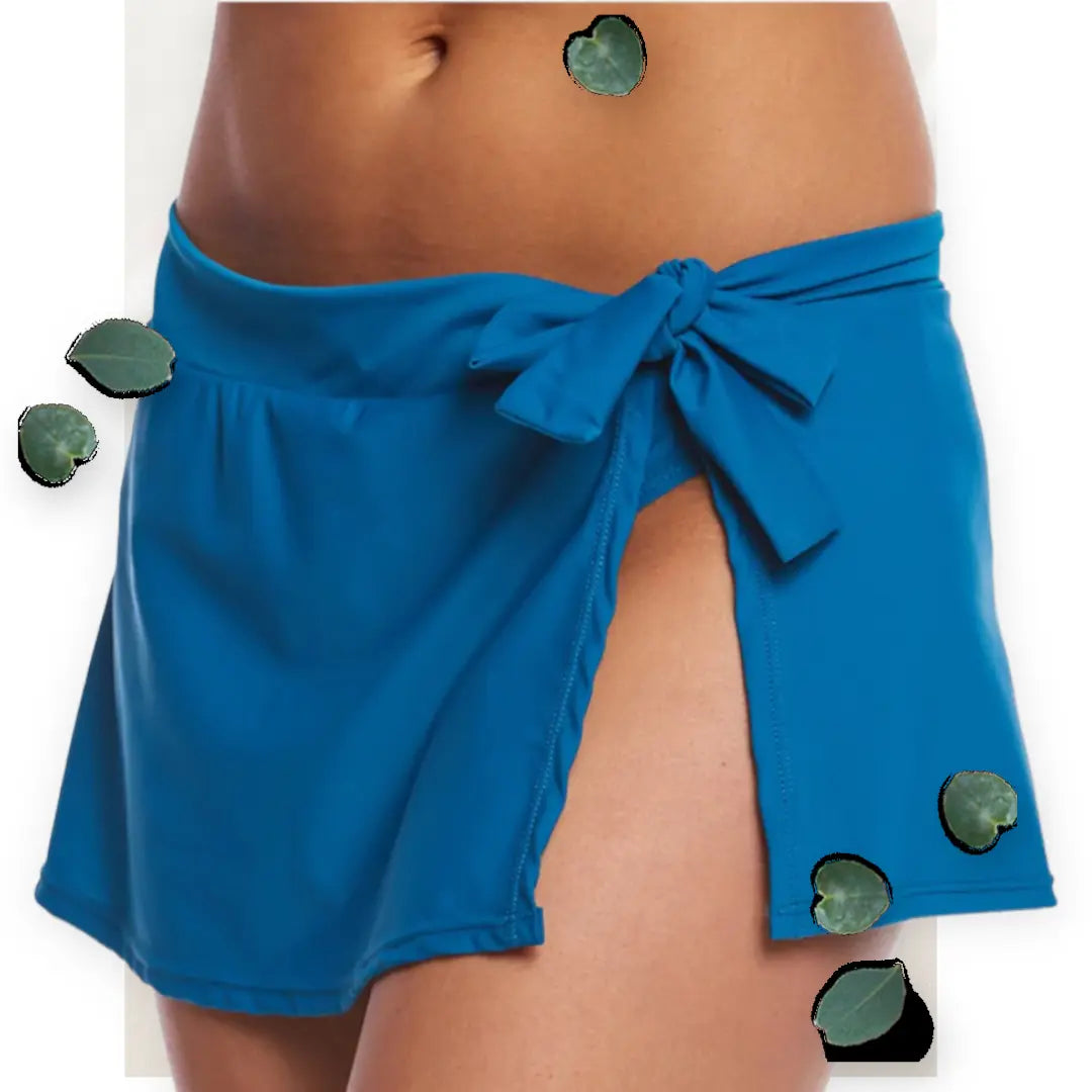 Couture Side Tie Swim Skirt WearMSW