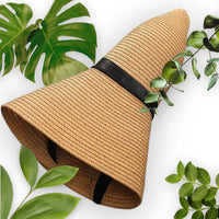 Floppy Board Brim  Women Fordable Bowknot Straw Hat Outdoor Research