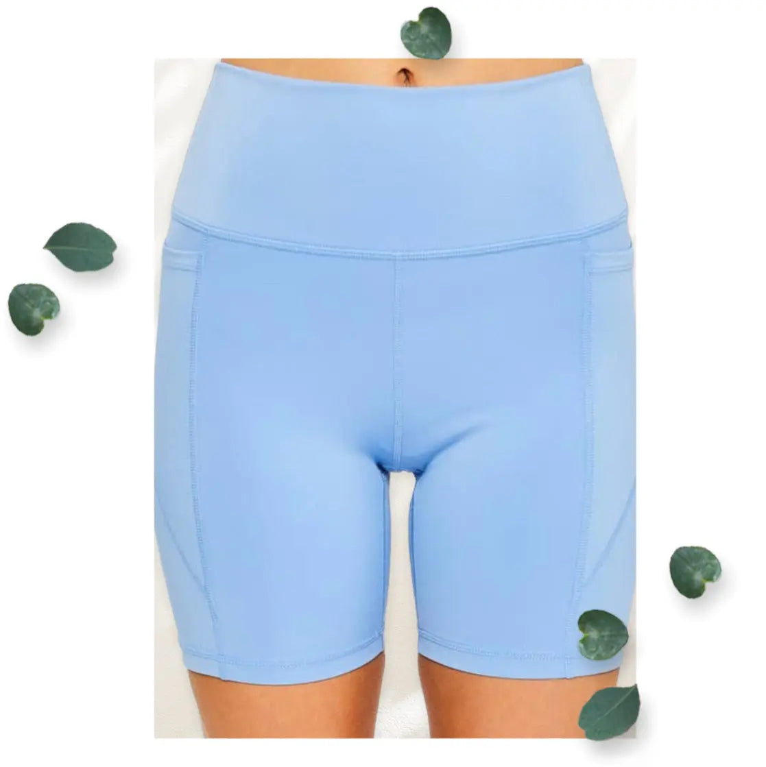 Aqua Activewear Leggings Shorts Seam Detail Makuwa Swim Wear