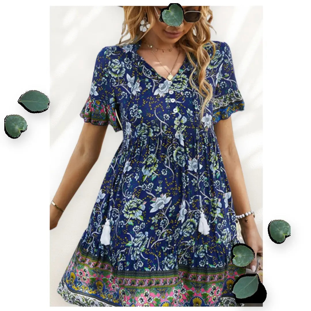 Boho Floral High Waist Dress Makuwa Swim Wear LLC